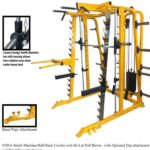 PowerBody #585A Smith Machine Half Rack With Hi Lat/Low Row Combo