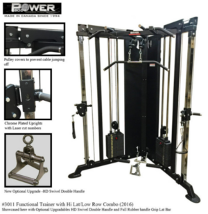 PowerBody #3011 Functional Trainer w/ High Lat & Low Row Combo