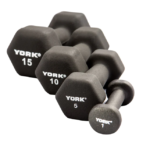 York Neoprene Hex Fitbell Club Pack with Rack