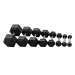 York Rubber Hex Dumbbell 105 - 125 lbs Set