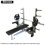 PowerBody #1018A Power Core Elite Competition Spec'd Bench Press With Plate Storage