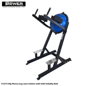 PowerBody #1215 Hip Flexor / Leg Raise Station With Half Stability Ball