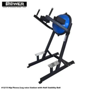 PowerBody #1215 Hip Flexor / Leg Raise Station With Half Stability Ball