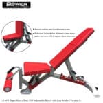 PowerBody #136W Heavy Duty Fit Bench With Leg Holder
