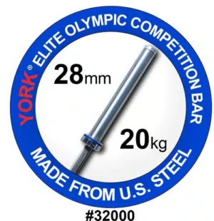 York Barbell #32000 York Mens Elite Olympic Competition Bar