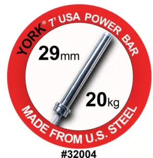 York Barbell #32004 York 7′ USA Power Bar