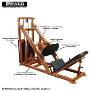 PowerBody #5700 Selectorized 45 Degree Incline Leg Press