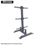 PowerBody #935 Plate Rack With Bar Holders