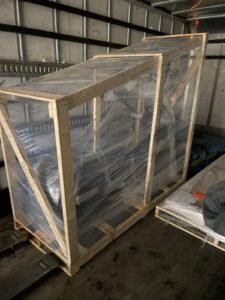Precor Elliptical packed on pallet